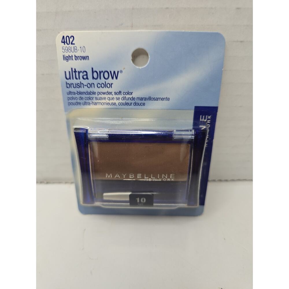 NIB Maybelline Ultra Brow Brush On Color 402 Light Brown NEW SEALED DISCONTINUED